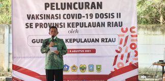 Gubernur Kepri Luncurkan Vaksinasi Dosis II untuk Kepri Gubernur Ansar Luncurkan Vaksin Dosis II Se-Kepri F,humpro Kepri