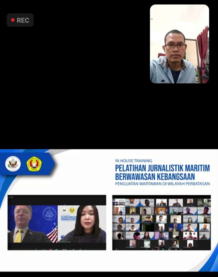 50 Wartawan Lakukan Peliputan Khusus Terkait Maritim di Kepri setelah selesai melaksanakan pelatihan lewat zoom F,Rinto