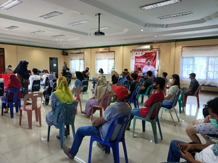 Warga Tanjungpinang Masih Ramai Datangi Vaksinasi di Polres Tanjungpinang F,ist