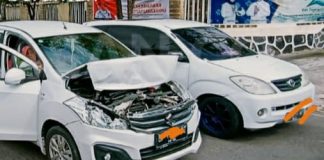 Tabrakan Beruntun, Empat Mobil Rusak Tabrakan Beruntun, Empat Mobil Rusak