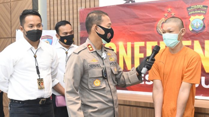Hendra alias H Ditangkap Polres Tanjungpinang setelah mencabuli 7 anak dibawah umur F,ist