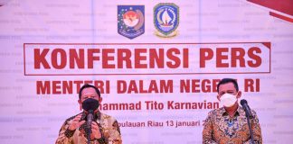 Mendagri Sebut Pemprov Kepri Telah Berhasil Meredam Pandemi Covid-19 Dengan Baik Menteri Dalam Negeri (Mendagri) RI Muhamnad Tito Karnavian mengatakan Provinsi Kepulauan Riau berhasil mengelola pandemi secara baik. f,ist