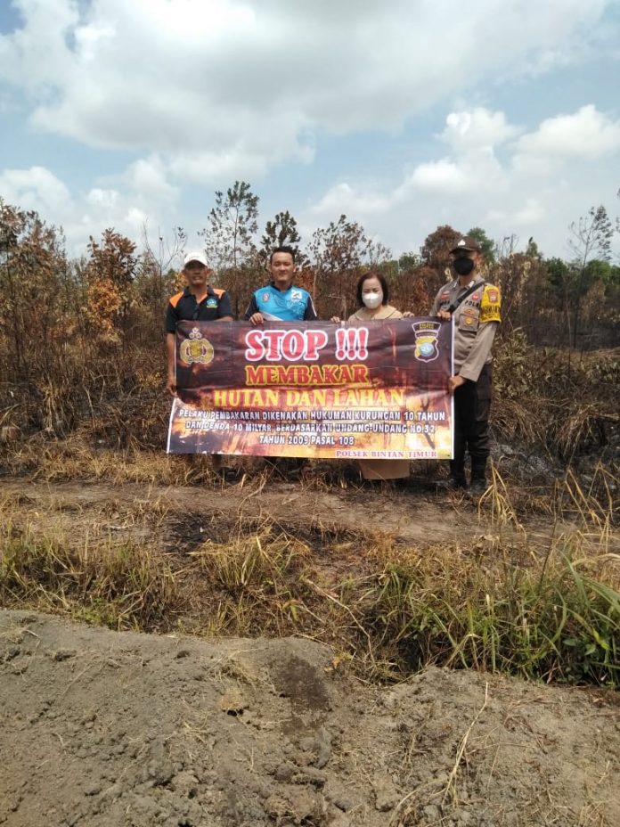 Polres Bintan himbau warga jangan bakar hutan untuk buka lahan F, ist