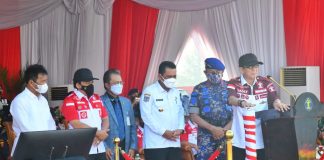 Ansar “Pentingnya Penegakan Hukum Keimigrasian” Gubernur Kepulauan Riau Ansar Ahmad mendampingi Menteri Hukum dan Hak Azasi Manusia (Menkumham) RI Yasona Laoli menghadiri peringatan Hari Bhkati Imigrasi ke-72 F, ist