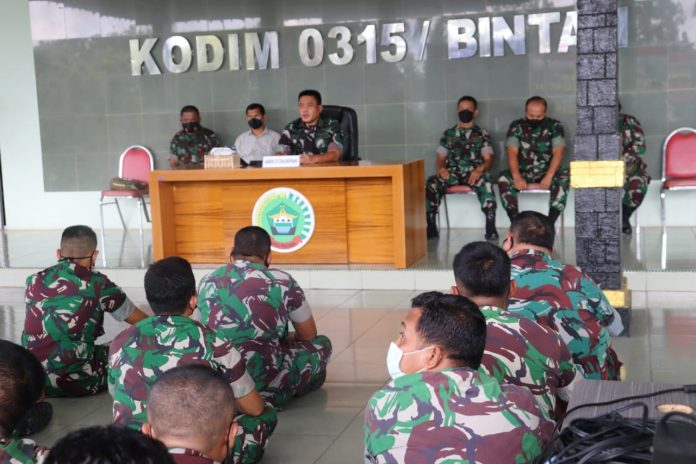 Dandim 0315/Tanjungpinang Tekankan Prajurit dan PNS TNI Wajib Ikuti Perintah Harian KSAD F, ist