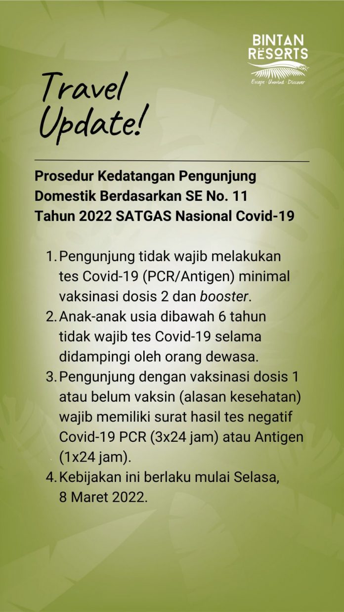 Kebijakan terbaru masuk kawasan wisata F, ist