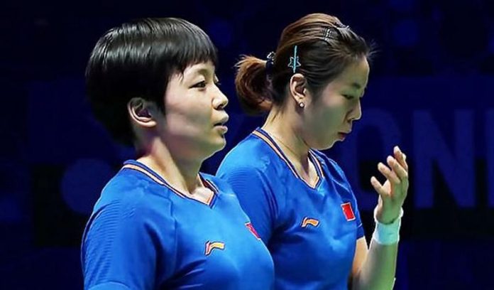 Ganda putri China Chen Qingchen (kiri)/Jia Yifan tersingkir di babak pertama All Englang 2022. (Foto: Ist)