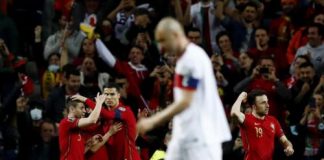 Kalahkan Makedonia Utara 2-0, P0rtugal Lolos Piala Dunia 2022 Timnas Portugal Lolos Piala Dunia 2022, Foto: REUTERS/Pedro Nunes,