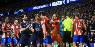 Manchester City Lolos Semi Final Liga Champion Laga perempat final Atletico Madrid vs Manchester City sempat dibarengi dengan perseteruan F,reuters