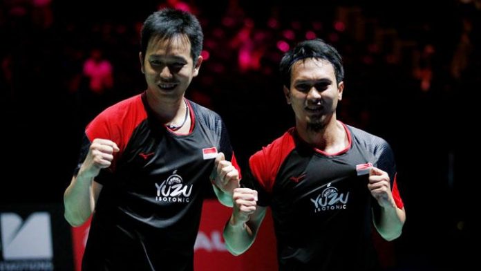 Ahsan/Hendra harus pulang lebih awal karena tidak berhasil tembus babak 8 besar Badminton Asia Championships 2022 F,ist