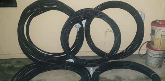 Barang bukti kabel PLN yang telah diamankan Polres Bintan F,ist