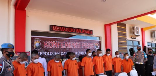 Satresnarkoba Polres Bintan berhasil menangkap 10 orang tersangka Narkoba di Bintan dan Tanjungpinang dalam kurun waktu 23 hari F,ist