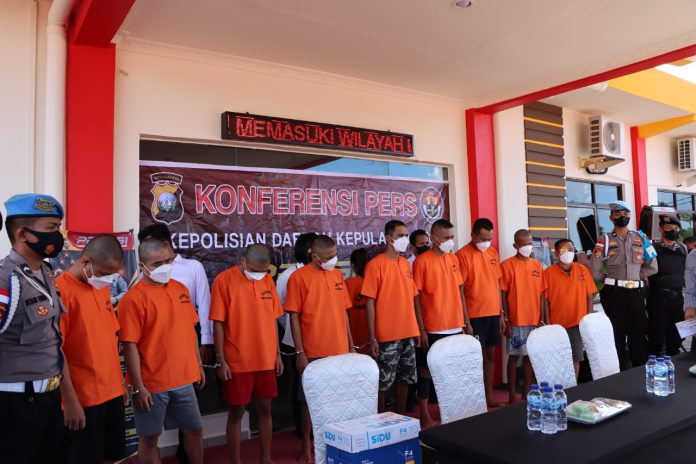 Satresnarkoba Polres Bintan berhasil menangkap 10 orang tersangka Narkoba di Bintan dan Tanjungpinang dalam kurun waktu 23 hari F,ist