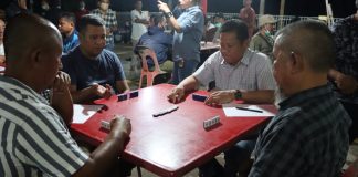 Jalin Keakraban dengan Warga, Polres Bintan Gelar Turnament Domino Para warga Bintan saat ikuti turnamen domino F, ist