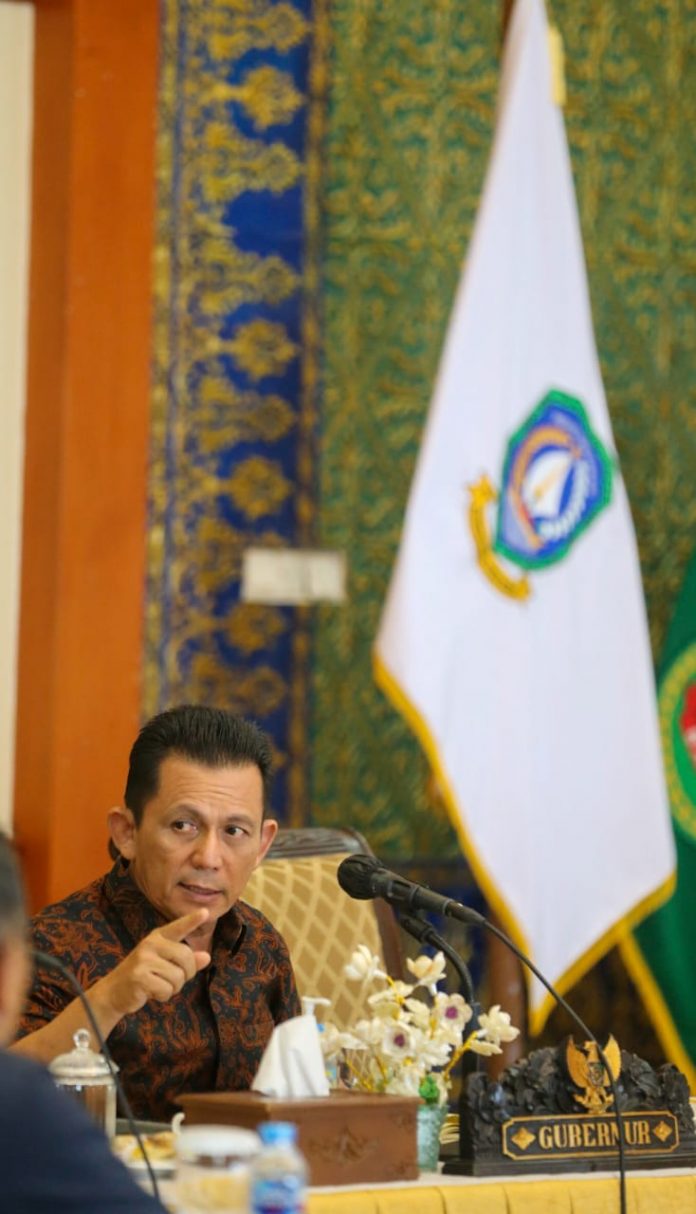 Gubernur Kepri H. Ansar Ahmad menegaskan komitmennya bersama Tim Pengendali Inflasi Daerah (TPID) Kepri untuk terus melanjutkan upaya-upaya menekan inflasi di Kepri f,ist