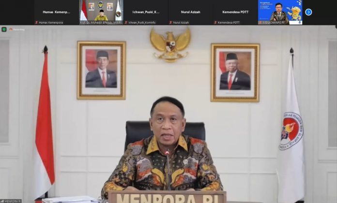 Pada tahun 2023, Indonesia kembali akan memegang posisi penting dalam forum internasional sebagai ketua Asean. Terkait hal tersebut Menteri Pemuda dan Olahraga Republik Indonesia (Menpora RI) Zainudi Amali mendukung Indonesia menjadi Ketua Asean.(foto:egan/kemenpora.go.id)