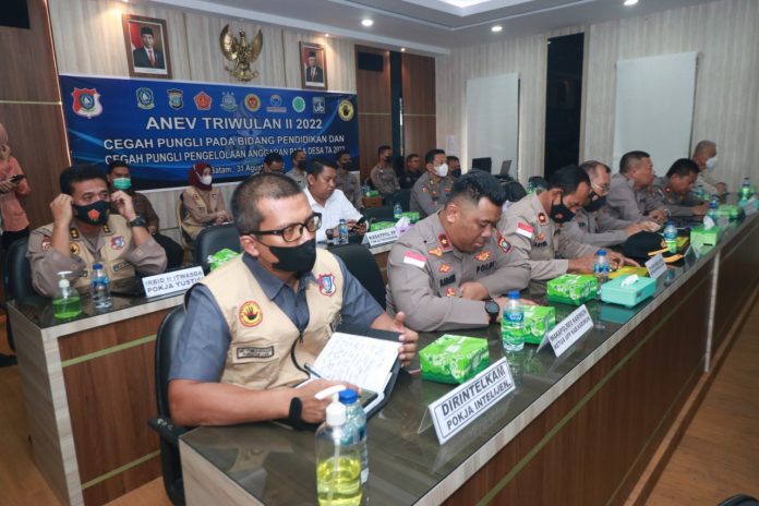 Polda Kepri menggelar kegiatan Rakor Unit Pemberantasan Pungli Provinsi Kepri di Ruang Vicon Polda Kepri Rabu (31/8) F, ist