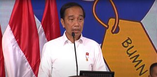 Presiden Ajak KADIN Manfaatkan Peluang di Sektor Pangan Presiden Jokowi saat memberikan pengarahan kepada KADIN Provinsi Se-Indonesia, di TMII, Jakarta Timur, Selasa (23/08/2022). (Sumber: Tangkapan Layar)