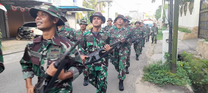Komando Distrik Militer (Kodim) 0315/Tanjungpinang melaksanakan Program Latihan Dalam Satuan (LDS) Terkait Materi Ketahanan Mars (Hanmars) F,ist