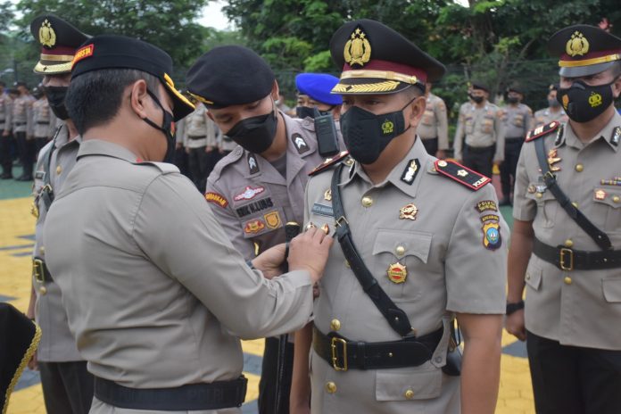 Kapolresta Tanjungpinang Kombes Pol H. Ompusunggu pimpin upacara serah terima jabatan PJU Polresta Tanjungpinang, Rabu (14/09 F, ist)