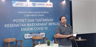 Danone Indonesia dan AMSI, Gelar Program ‘Cyber Media Forum Tingkatkan Hasil Karya Jurnalistik Terkait Isu Kesehatan Sekretaris Jendral AMSI, Wahyu Dyatmika buka acara Program edukasi publik yang bertema “Potret dan Tantangan Kesehatan Masyarakat Menjelang Endemi COVID-19” berlangsung secara virtual pada 21 September 2022 F,AMSI