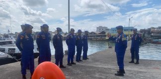 Latih Kemampuan Anggota, Sat Polair Polresta Tanjungpinang Gelar Latihan SAR Satuan Polisi Perairan Polresta Tanjungpinang gelar latihan SAR penanggulangan bencana, Selasa (11/10) F, Polair Polresta Tanjungpinang