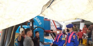 Jaga Keamanan Angkutan Transportasi Laut, Sat Polairud Berikan Himbauan Satuan Polairud Polresta Tanjungpinang melakukan patroli sekaligus memberikan himbauan kepada masyarakat pengguna angkutan transportasi laut, Kamis (3/11). F,Sat Polairud Polresta Tanjungpinang