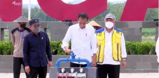 Bendungan Semantok di Jatim Menjadi Bendungan ke 30 yang Diresmikan Dimasa Pemerintahan Jokowi. Presiden RI Joko Widodo (Jokowi) meresmikan Bendungan Semantok, Selasa (20/12) F,Setkab