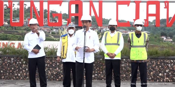 Presiden meresmikan Bendungan Ciawi dan Bendungan Sukamahi yang terletak di Kabupaten Bogor, Jawa Barat, Jumat (23/12) pagi F,Biro Pers Setpres