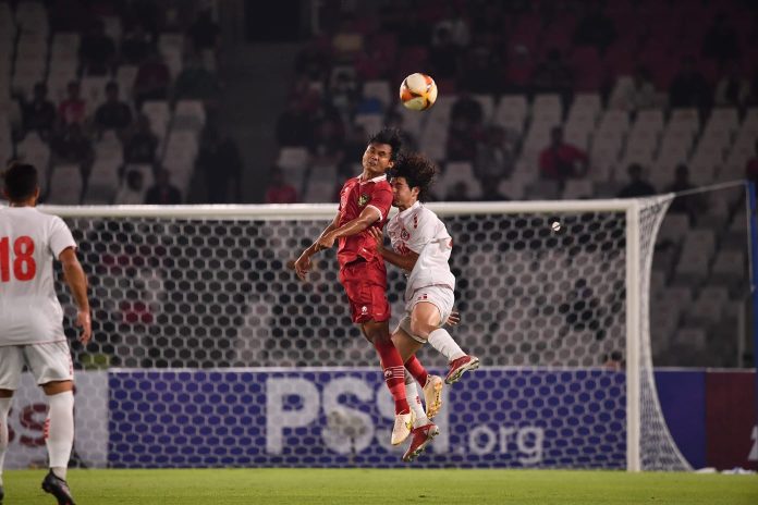Tim U-22 Indonesia kalah dari Lebanon dengan skor 1-2 pada laga uji coba di Stadion Utama Gelora Bung Karno (SUGBK), Senayan, Jakarta, Jumat (14/4) F,PSSI