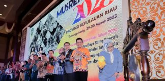 Perencanaan 2024, DPRD Kepri Telah Menyusun Pokok Pokok Pikiran untuk Ditindaklanjuti Pemprov Kepri Musyawarah Perencanaan Pembangunan (Musrenbang) Provinsi Kepuluan Riau Tahun 2023 secara resmi dibuka yang ditandai pemukulan gong oleh Wakil Gubernur Kepri Hj Marlin Agustina di Aula Wan Seri Beni, Dompak, Tanjungpinang, Rabu (29/03/2023) F,DPRD Kepri