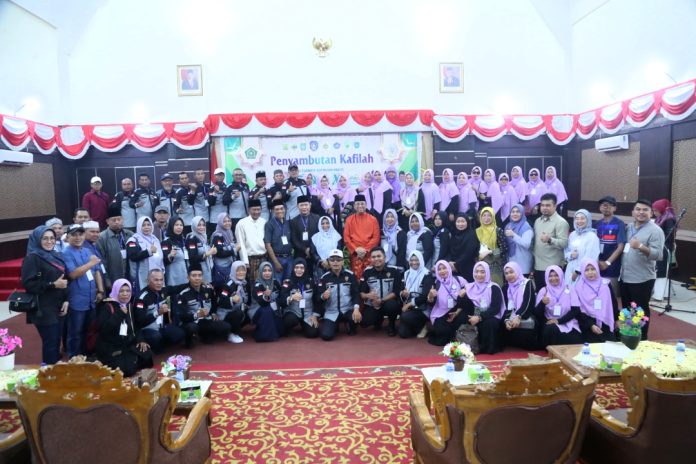 Wali Kota bersama Kafilah Kota Tanjungpinang sejak subuh hari mulai bertolak dari Pelabuhan Sri Bintan Pura menuju Pelabuhan Tanjung Balai Karimun, Senin (8/5) F,Diskominfo Tanjungpinang