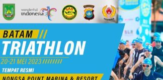 Batam Triathlon Digelar Sabtu dan Minggu ini di Nongsa Resorts Batam Triathlon, event bertaraf internasional akan digelar di Nongsa Resorts hari Sabtu dan Minggu (20 -21) bulan Mei 2023 F,NPM
