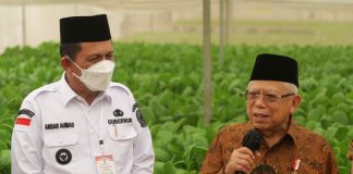 Tiba di Batam, Wakil Presiden RI dan Gubernur Kepri Tinjau Pusat Pertanian Modern di Batam Wakil Presiden RI KH. Ma'ruf Amin mengawali kunjungan kerjanya ke Provinsi Kepulauan Riau dengan meninjau areal pertanian hidroponik modern Batamindo Green Farm di Southlink Tiban, Kota Batam, Rabu (7/6) f, Diskominfo Kepri