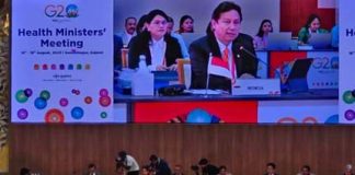 Menkes Paparkan Tiga Agenda G20 India yang Terus Dimajukan di Indonesia Menteri Kesehatan Budi G. Sadikin dalam pembukaan pertemuan Menteri Kesehatan G20 di India f,kemkes