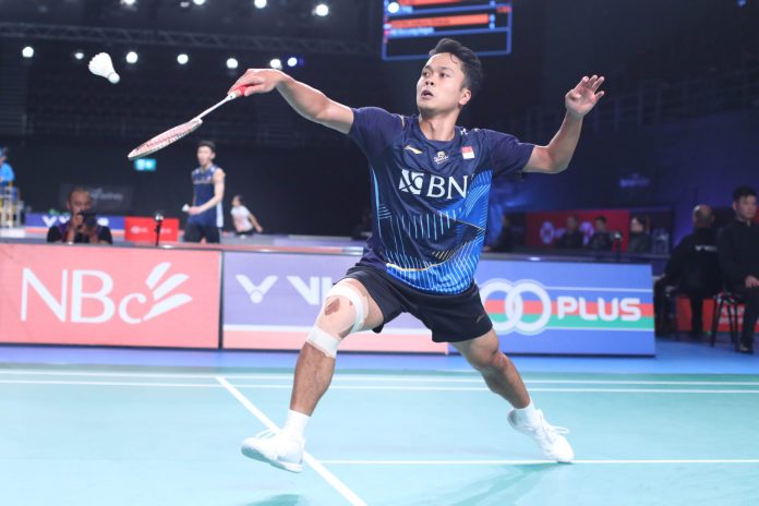 Tungal Putra Anthony Suka Ginting dikalahkan pemain India Prannoy H.S dalam pertandingan tiga set 21-16,17-21,14-21 f,pbsi