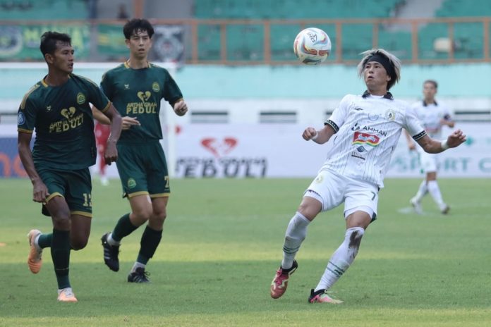 PSS Sleman mampu mengungguli Persikabo 1973 dengan skor 3-2 pada laga pekan ke-7 BRI Liga 1 2023/24 di Stadion Wibawa Mukti, Cikarang, Selasa (8/8) f,LIB