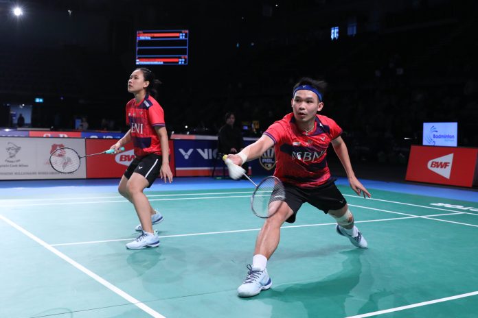 Pasangan ganda campuran Rinov Rivaldy/Pitha Haningtyas Mentari terhenti di babak 8 besar Asutralia Open 2023, Jumat (4/8)