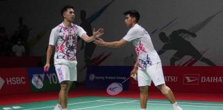 Australia Open 2023 : Ganda Putra Sabar/Reza Angka Koper Hari Pertama Pasangan ganda putra Sabar Karyaman Gutama/Moh Reza Pahlevi Isfahani tidak berhasil melangkah ke babak 16 besar Australia Open 2023 setelah dikalahkan pasangan Jepang Akira Koga/Taichi Saito 19-21,16,21 f,PBSI