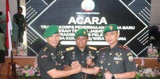 Letkol Inf Eka Ganta Chandra, S.I.P,. M.I.P Jabat Dandim 0315/Tanjungpinang Danrem 033/WP Brigjen TNI Yudi Yulistyanto, MA,.M.Sc memimpin langsung Acara Korps Raport Serah Terima Jabatan (Sertijab) Komandan Kodim (Dandim) 0315/Tanjungpinang, Sabtu (02/9/2023) f, pendim 0315
