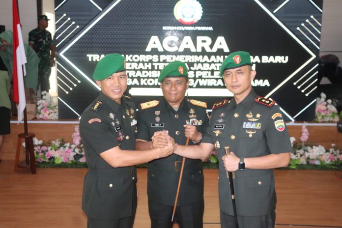 Danrem 033/WP Brigjen TNI Yudi Yulistyanto, MA,.M.Sc memimpin langsung Acara Korps Raport Serah Terima Jabatan (Sertijab) Komandan Kodim (Dandim) 0315/Tanjungpinang, Sabtu (02/9/2023) f, pendim 0315