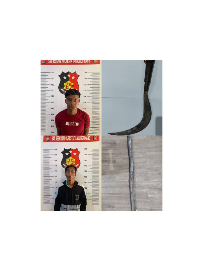 Polresta Tanjungpinang berhasil mengungkap kasus tindak pidana pengeroyokan yang terjadi di Jalan Peralatan Km. 7 Kelurahan Melayu Kota, Kecamatan Tanjungpinang Timur, Kota Tanjungpinang, Senin, (11/9). Dua pelaku ditangkap Jumat (15/9) f, Polresta Tanjungpinang