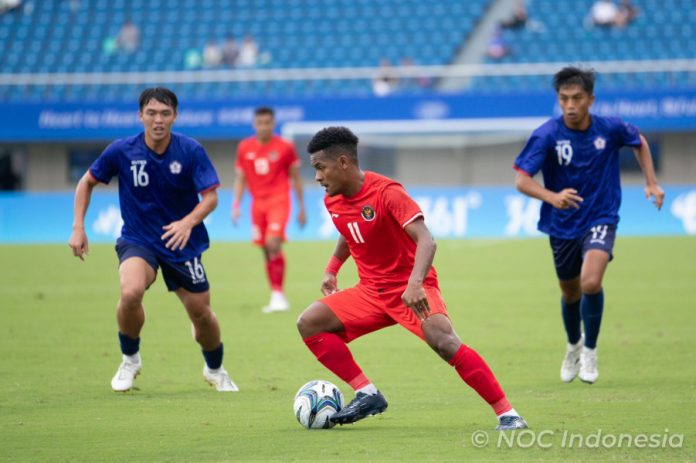 Tim U-24 Indonesia dikalahkan China Taipei dengan skor 0-1 pada laga kedua Grup F Asian Games 2022 di Stadion Zhejiang Normal University East, Kamis (21/9) f,pssi