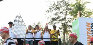 Tiga Tahun Vakum, Bintan Triathlon Kembali Digelar Diikuti 500 Peserta dari 35 Negara Bintan Triathlon diikuti 500 peserta dari 35 negara digelar di Lagoy Bintan, Sabtu (21/10) f,diskominfo Kepri