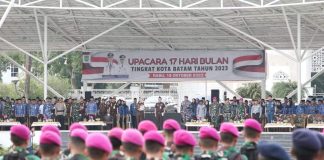 Kajari Batam Apresiasi Kinerja Wali Kota Batam Berhasil Bangun Batam Kepala Kejaksaan Negeri (Kajari) Kota Batam, Herlina Setyorini ketika menjadi inspektur upacara 17 Hari Bulan Oktober tingkat Kota Batam di Dataran Engku Putri, Rabu (18/10) f,Pemko Batam