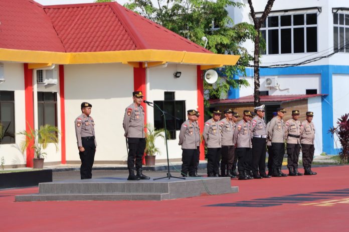 Kapolres Bintan AKBP Riky Iswoyo memerintahkan seluruh personel Polres Bintan netral dalam pelaksanaan Pemilu 2024, Rabu (25/10) f,Polres Bintan