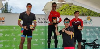 Briptu Almy Personel Polres Bintan Raih Juara 1 Event Bintan Triatlhon Briptu Almy Anggara berhasil meraih juara 1 event olah raga Internasional Bintan Triatlhon kategori Grand Fondo 124 Kilometer, Minggu (22/10) f, Polres Bintan