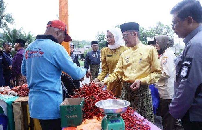 Penjabat Wali Kota Tanjungpinang Hasan saat melakukan survei harga sembako di pasar beberapa waktu lalu di Tanjungpinang f,diskominfo Tanjungpinang