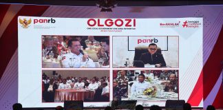 MenPAN-RB Canangkan Program OLGOZI Menuju Birokrasi Bersih dan Bebas Korupsi di Kepri, Kalteng dan Sulses MenPANRB RI Abdullah Aswar Anas secara daring mencanangkan program OLGOZI serentak untuk tiga provinsi yakni Provinsi Kepri, Provinsi Kalteng dan Provinsi Sulsel, bertempat di Hotel Best Westrn Premier Panbil Kota Batam, Kepulauan Riau, Rabu (4/10) f,diskominfo Kepri
