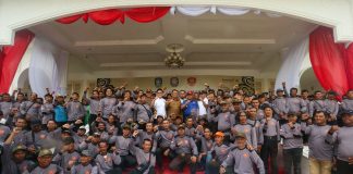 Hadapi Pemilu 2024, Satlinmas Gelar Apel Siaga se Kepri Apel Siaga Satuan Perlindungan Masyarakat (Satlinmas) Se-Provinsi Kepri di Gedung Daerah Provinsi Kepri, Senin (27/11) f, diskominfo Kepri